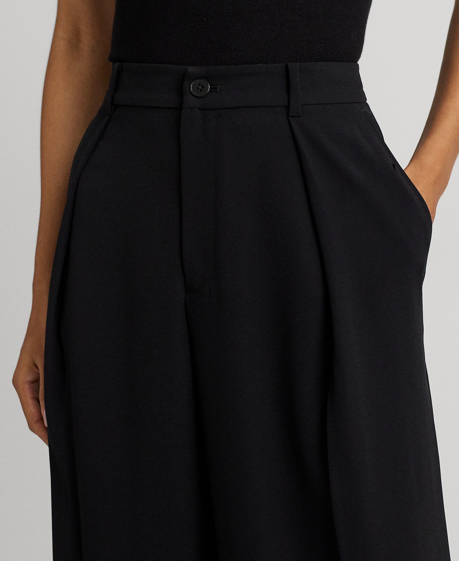Women's Double-Faced Georgette Wide-Leg Pants