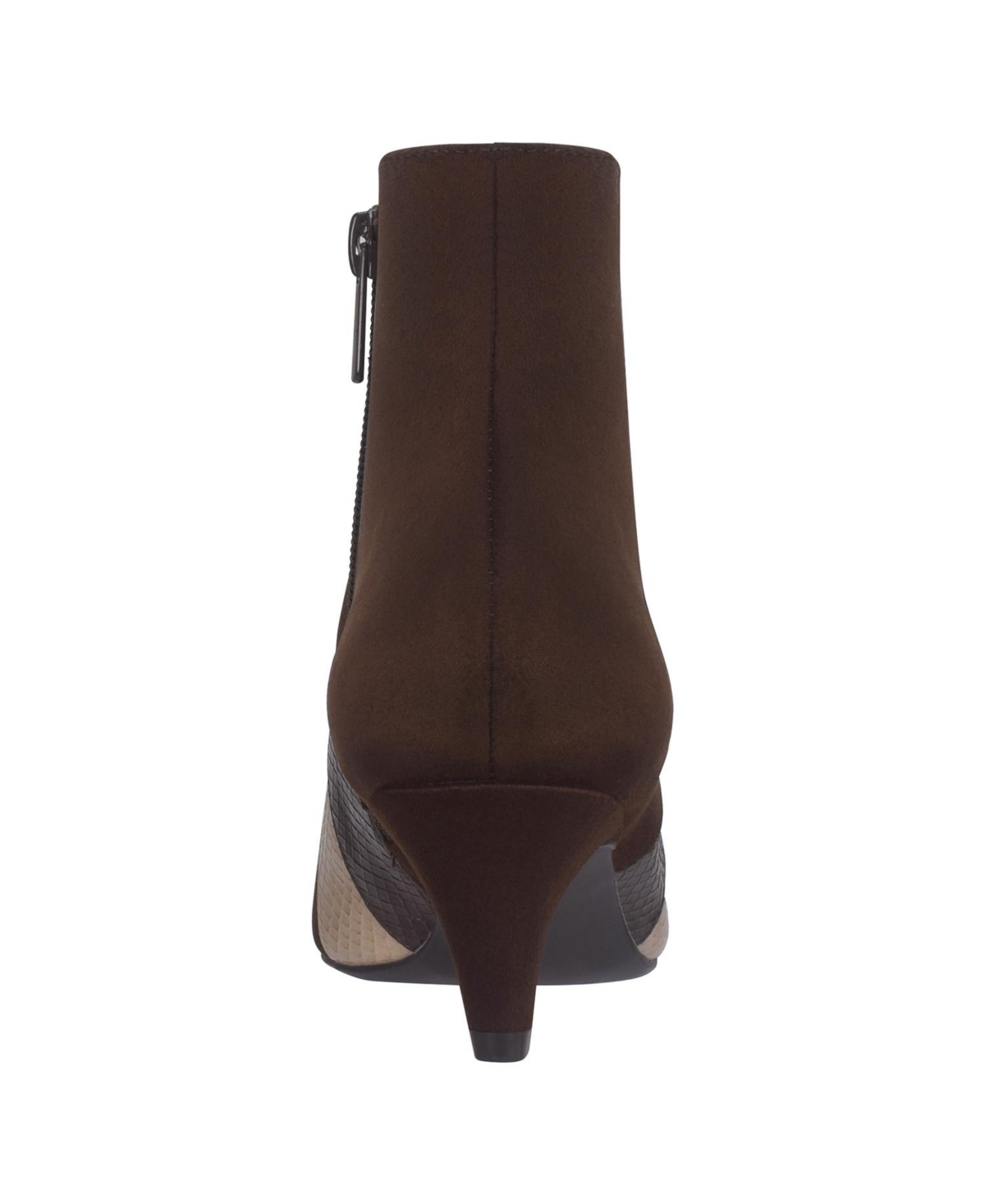 Impo Women's Ellette Memory Foam Kitten Heel Dress Booties - Mink Brown Multi - Faux Suede, Synthetic