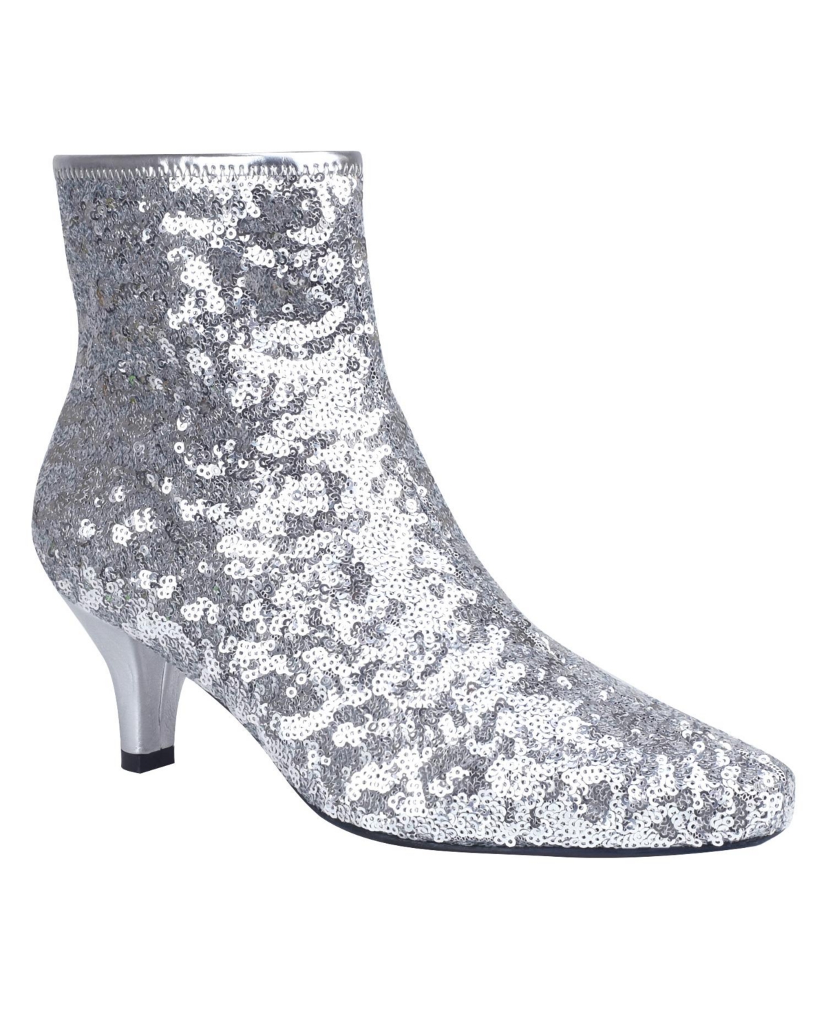 Women's Naja Sequin Stretch Ankle Booties - Bright Confetti- Fabric, Synthetic Polyu