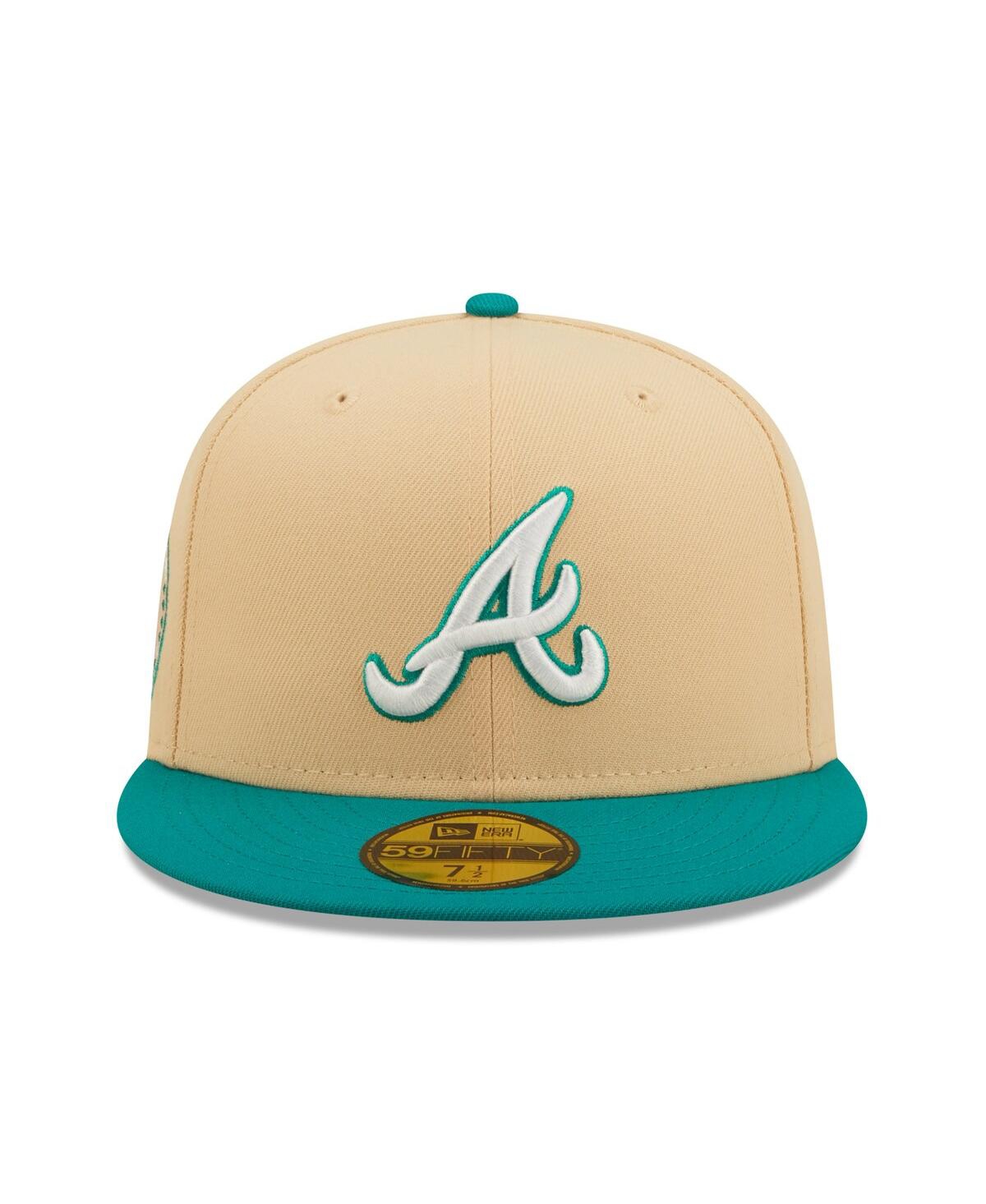 Men's New Era Teal Atlanta Braves Mango Forest 59FIFTY fitted hat - Teal