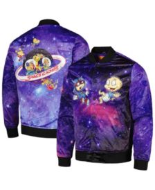 Men's Freeze Max White Looney Tunes Graphic Satin Full-Snap Jacket Size: Extra Large