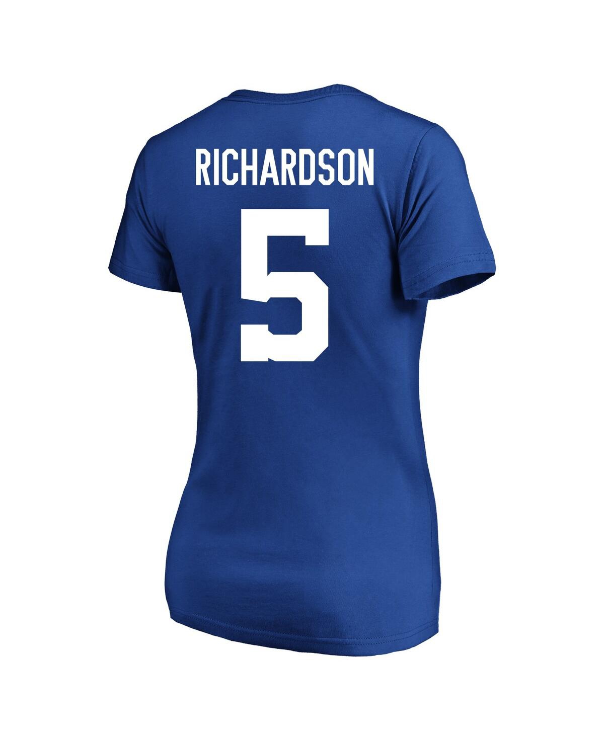 Fanatics Women's  Anthony Richardson Royal Indianapolis Colts Plus Size Player Name And Number V-neck In Royal