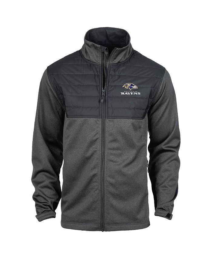 Dunbrooke Men's Heather Black Baltimore Ravens Explorer Tech Full-Zip  Jacket - Macy's