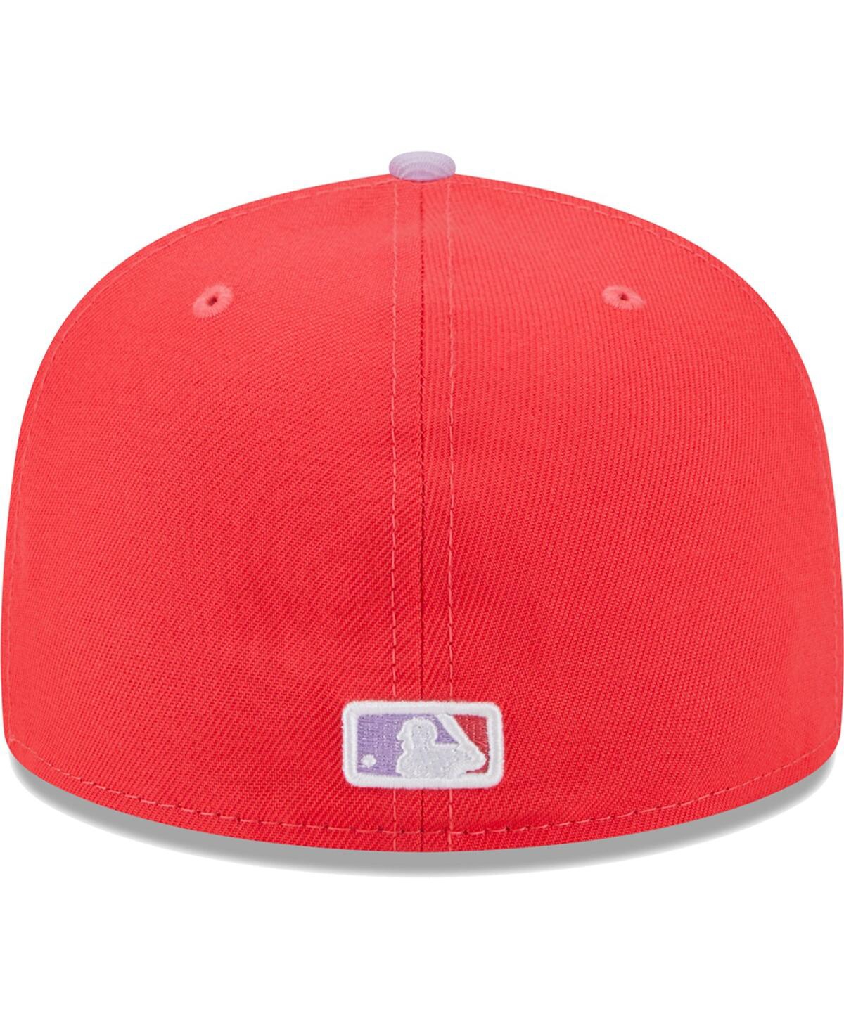 New Era Men's  Red, Lavender St. Louis Cardinals Spring Color Two-tone 59fifty Fitted Hat In Red,lavender
