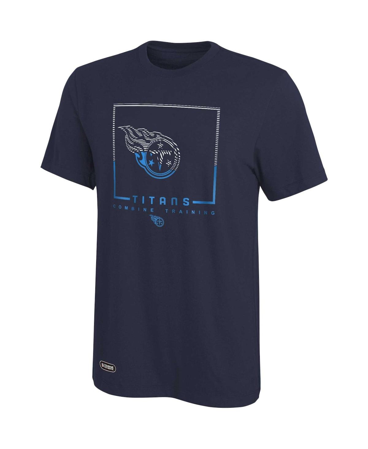 Shop Outerstuff Men's Navy Tennessee Titans Combine Authentic Clutch T-shirt