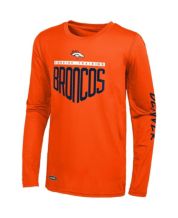 Men's Dunbrooke Navy Denver Broncos Logo Maverick Thermal Henley Long Sleeve  T-Shirt