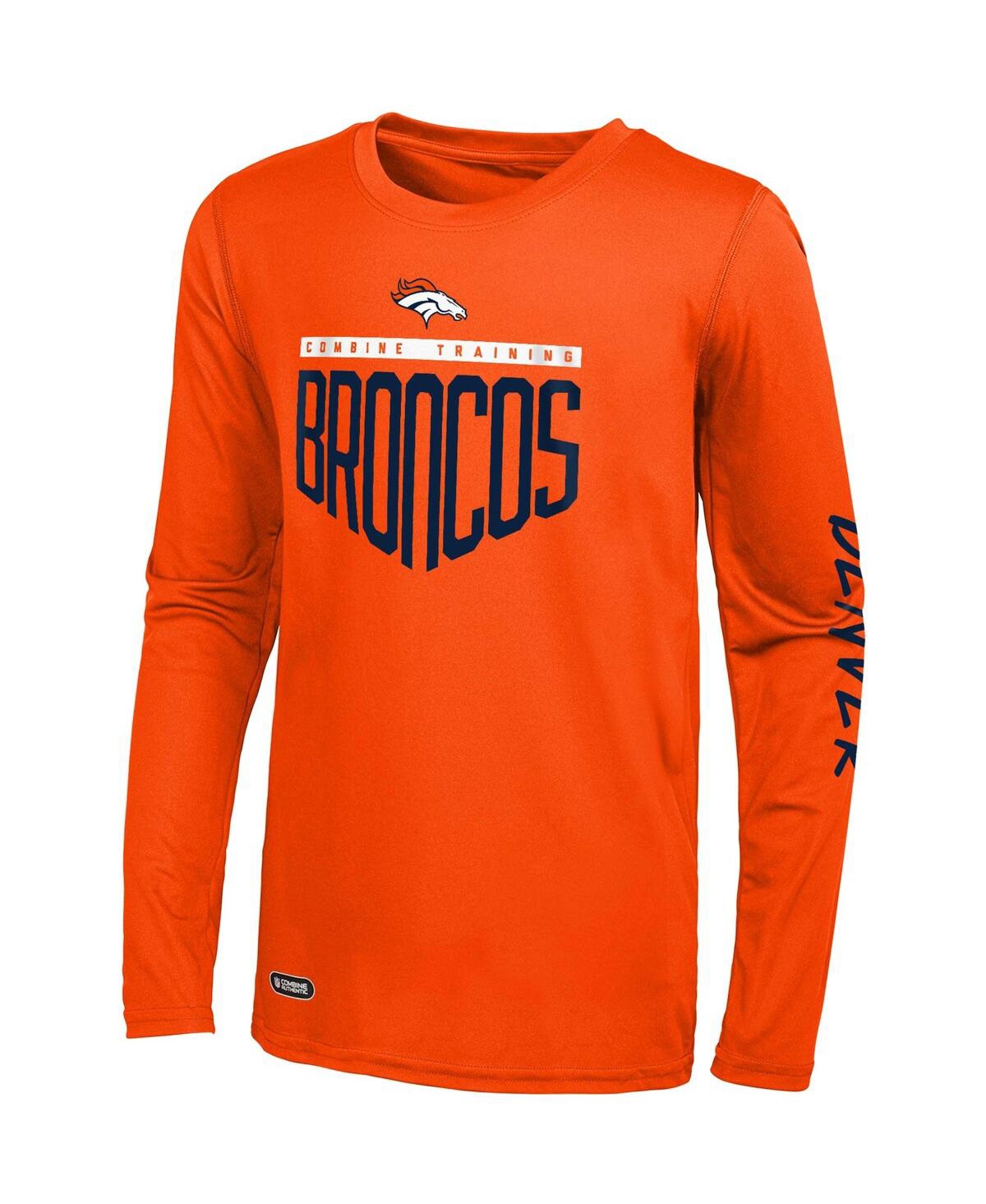 Outerstuff Men's Orange Denver Broncos Impact Long Sleeve T-shirt