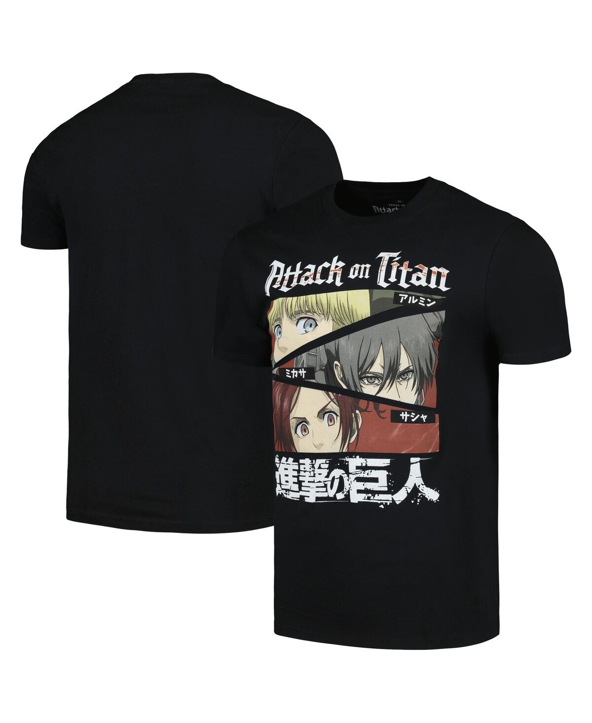 Ripple Junction Men's  Black Attack On Titan Graphic T-shirt
