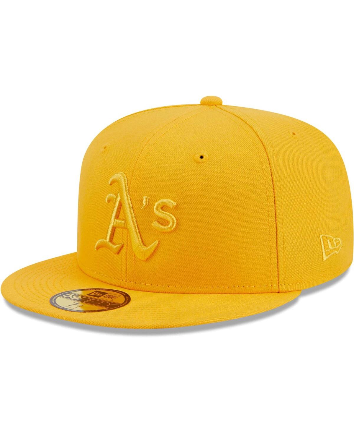 NEW ERA MEN'S NEW ERA GOLD OAKLAND ATHLETICS COLOR PACK 59FIFTY FITTED HAT