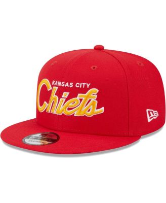 Men's Red Kansas City Chiefs Main Script 9FIFTY Snapback Hat