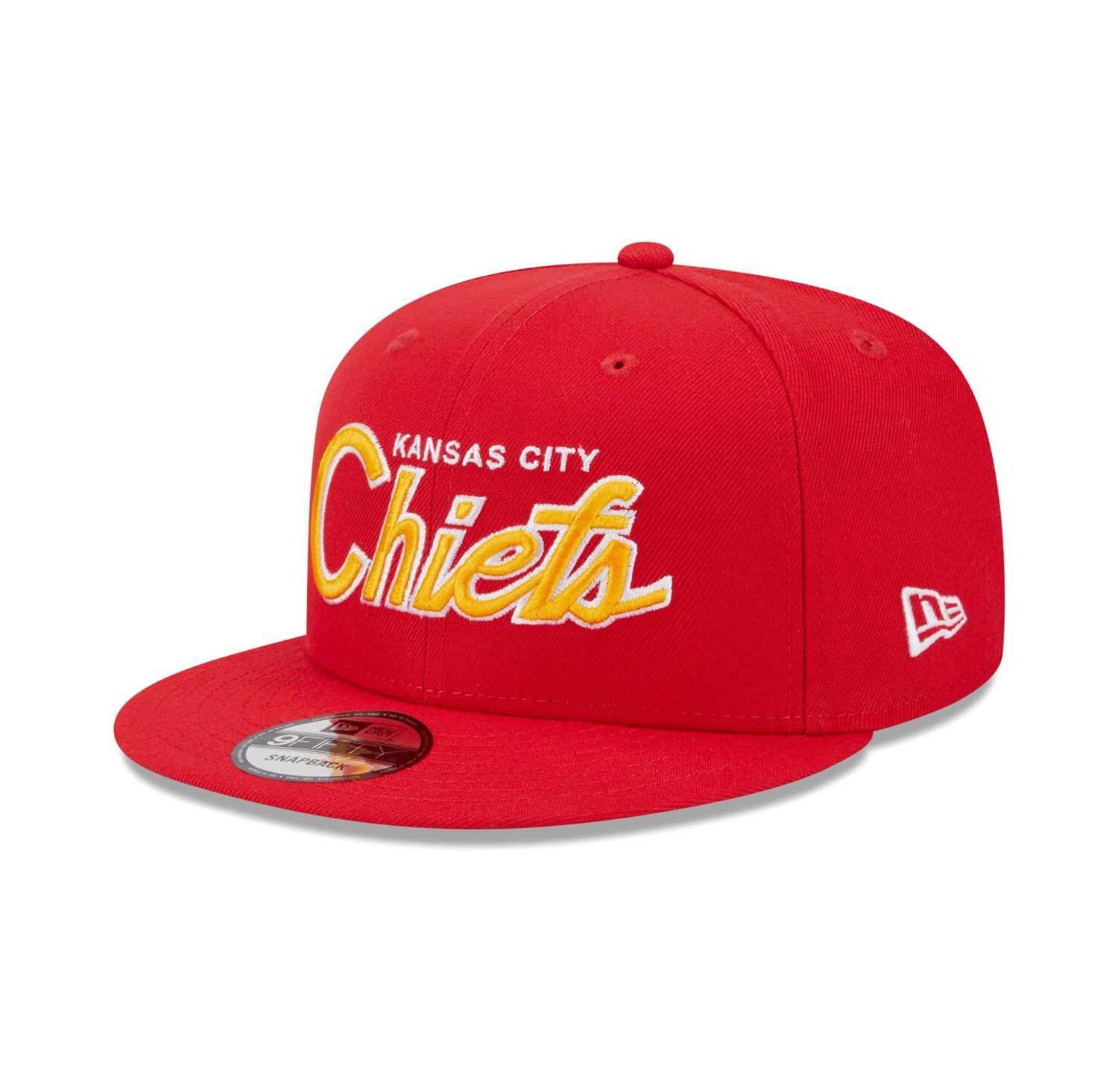 Men's Red Kansas City Chiefs Main Script 9FIFTY Snapback Hat