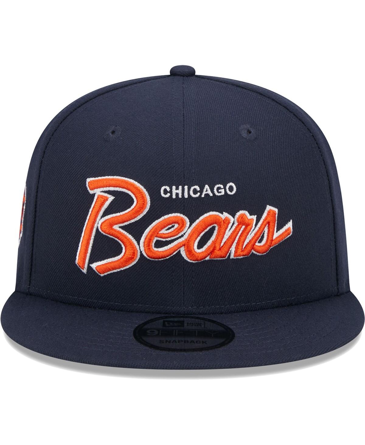 NEW ERA MEN'S NEW ERA NAVY CHICAGO BEARS MAIN SCRIPT 9FIFTY SNAPBACK HAT 