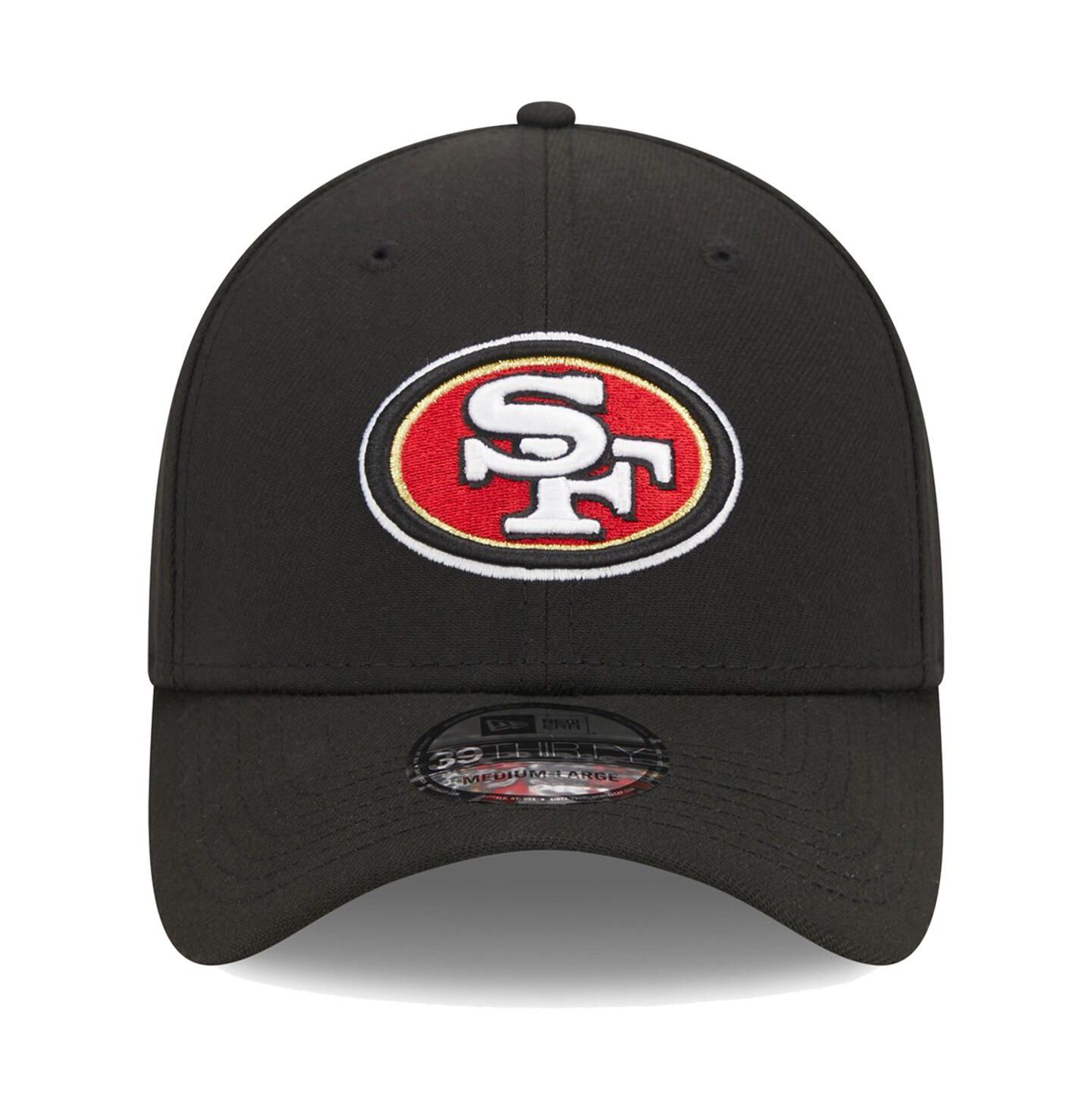 Мужская кепка New Era Black San Francisco 49ers Main 39THIRTY Flex Hat — фото 2