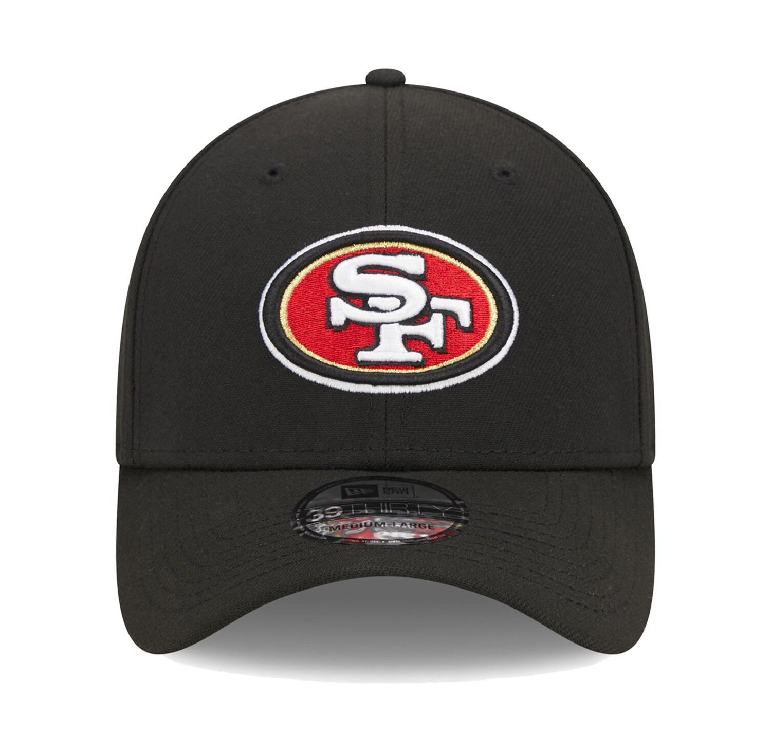 Men's Black San Francisco 49ers Main 39THIRTY Flex Hat