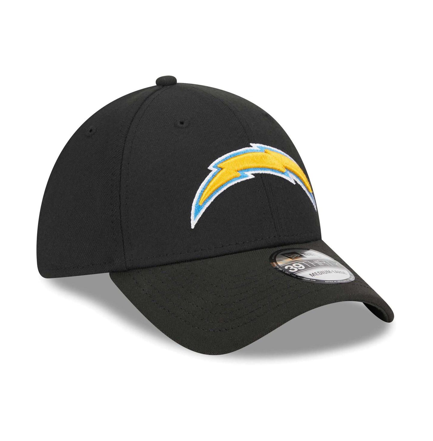 Мужская кепка New Era Black Los Angeles Chargers Main 39THIRTY Flex Hat — фото 4
