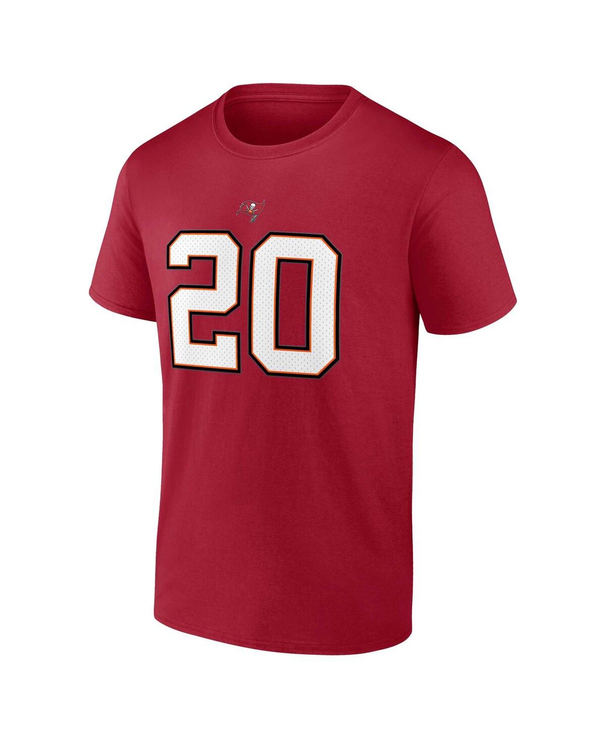 Men's Fanatics Ronde BarberTampa Bay Buccaneers Retired Player Icon Name and Number T-shirt - Red