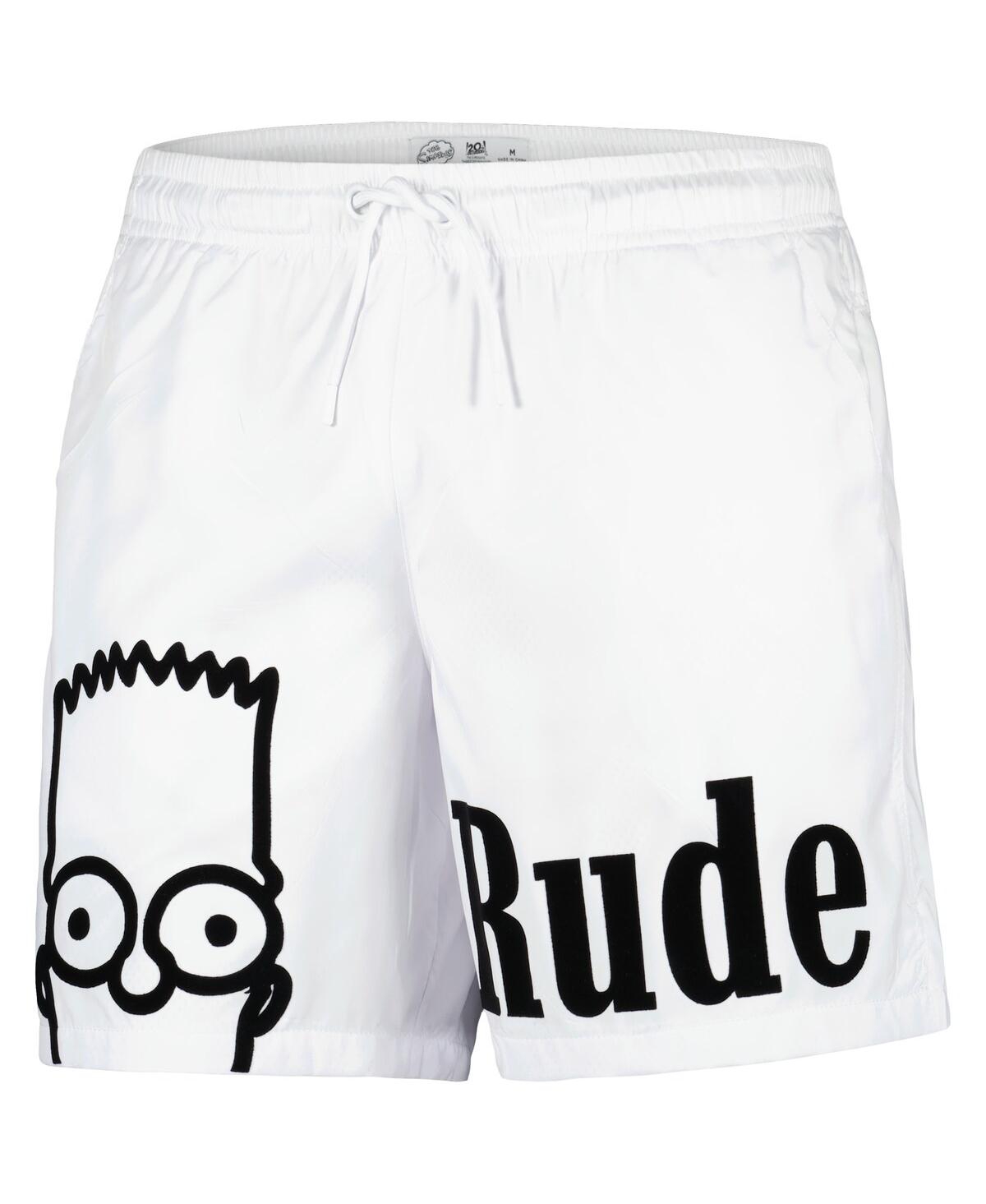 Shop Freeze Max Men's  White The Simpsons Shorts