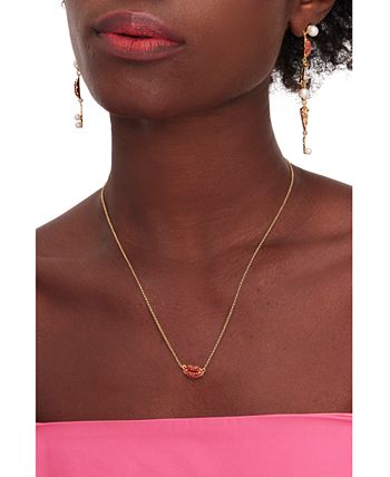 Kate spade lips best sale necklace