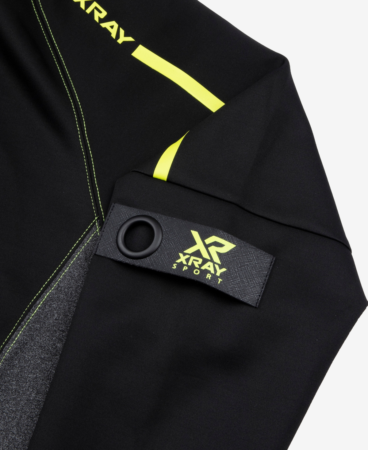 Xray Men's Sport Zip-Up Hoodie - Charcoal, Neon Green