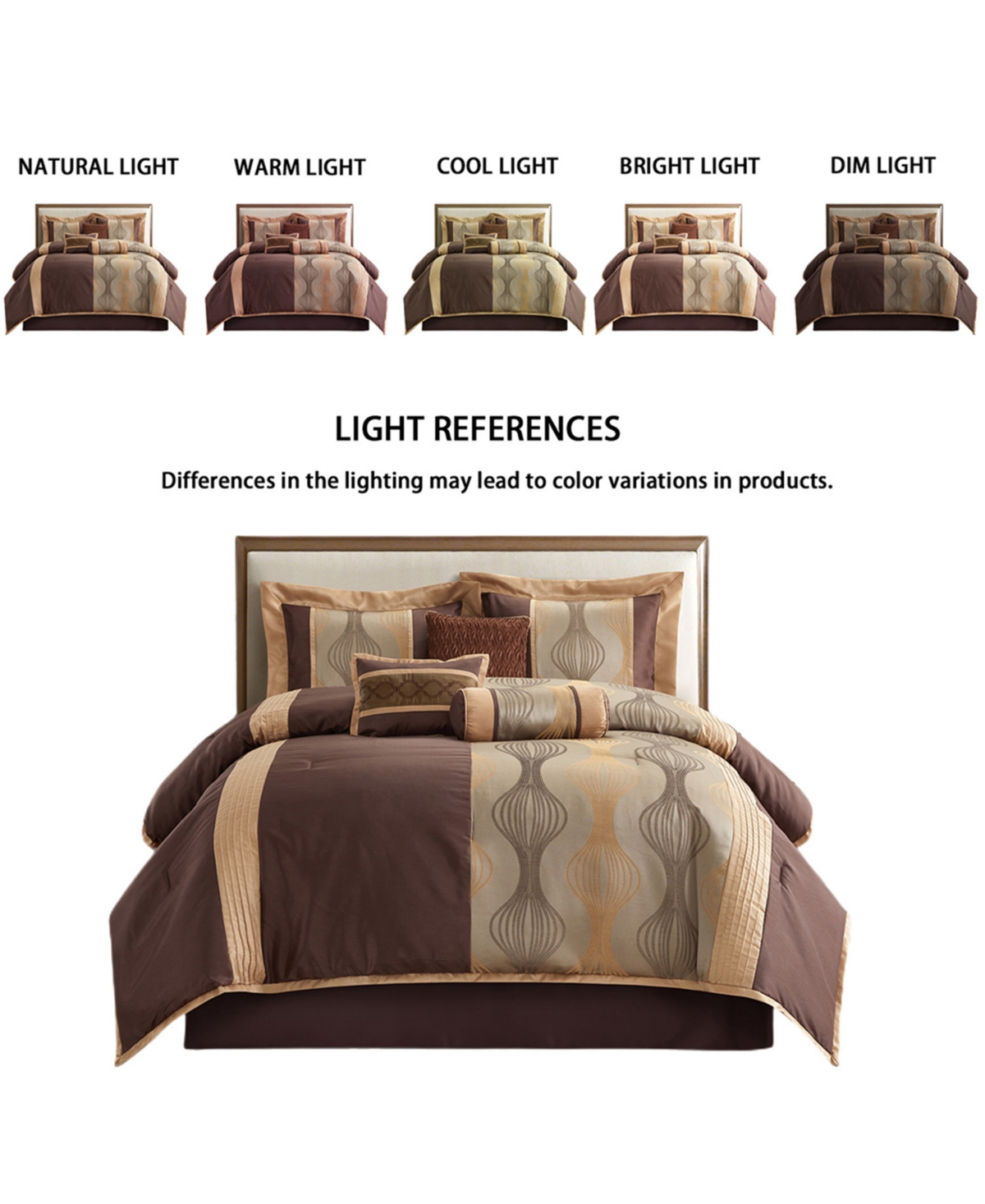 Stratford Park Kath 7-piece Comforter Set, Queen In Brown