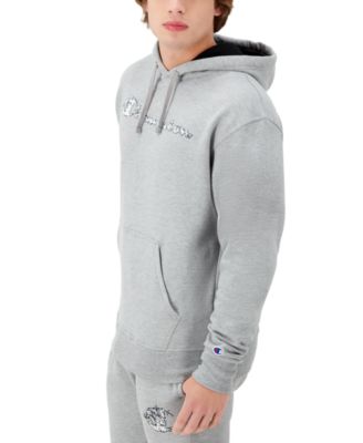 Champion Men's Powerblend Standard-Fit Logo-Print Fleece Hoodie - Macy's