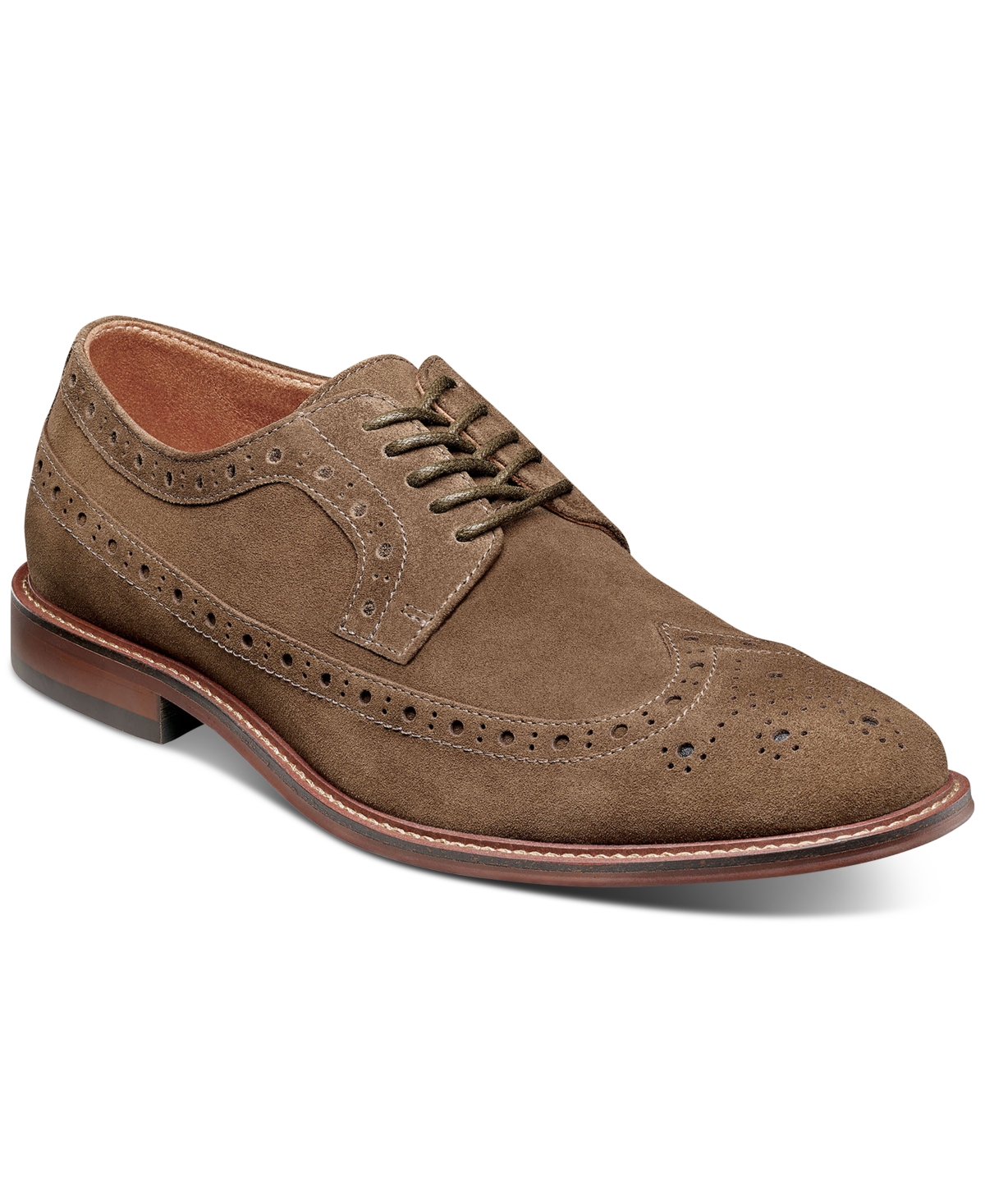 Men's Marligan Wingtip Oxford Shoes - Mocha Suede