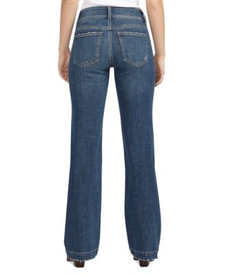 Silver Jeans Co. Plus Size Suki Mid Rise Curvy Fit Straight Crop Jeans, Med Wash Cvs376, 44 più Donna