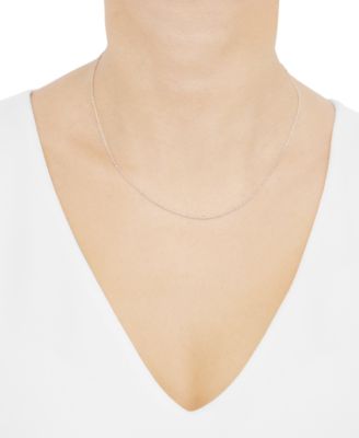 Lightweight 14k Yellow Gold Necklace, 16" Light Rope Chain (1mm)