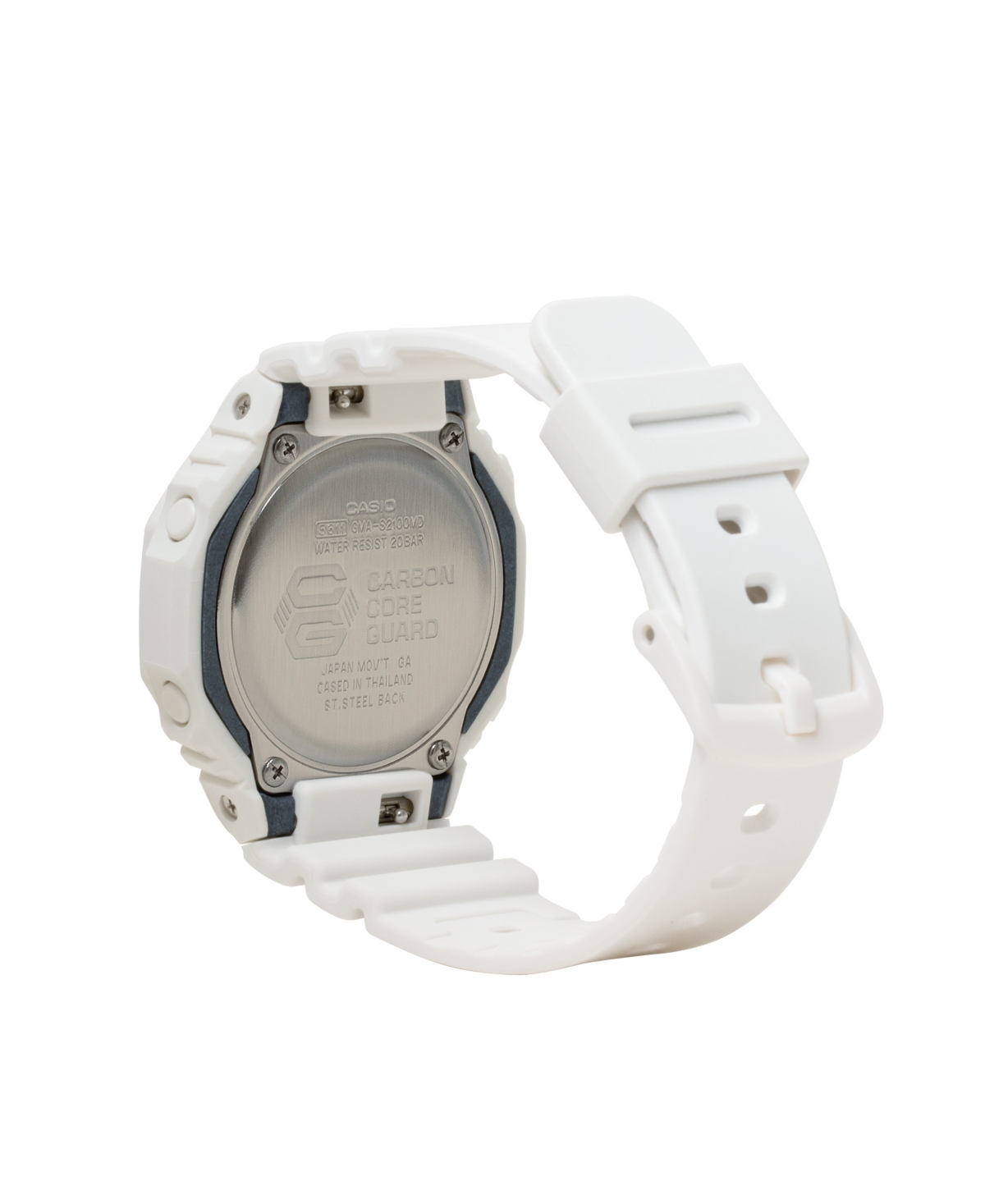 Shop G-shock Unisex Two-hand Quartz Analog Digital White Resin Watch, 42.9mm, Gmas2100md7a