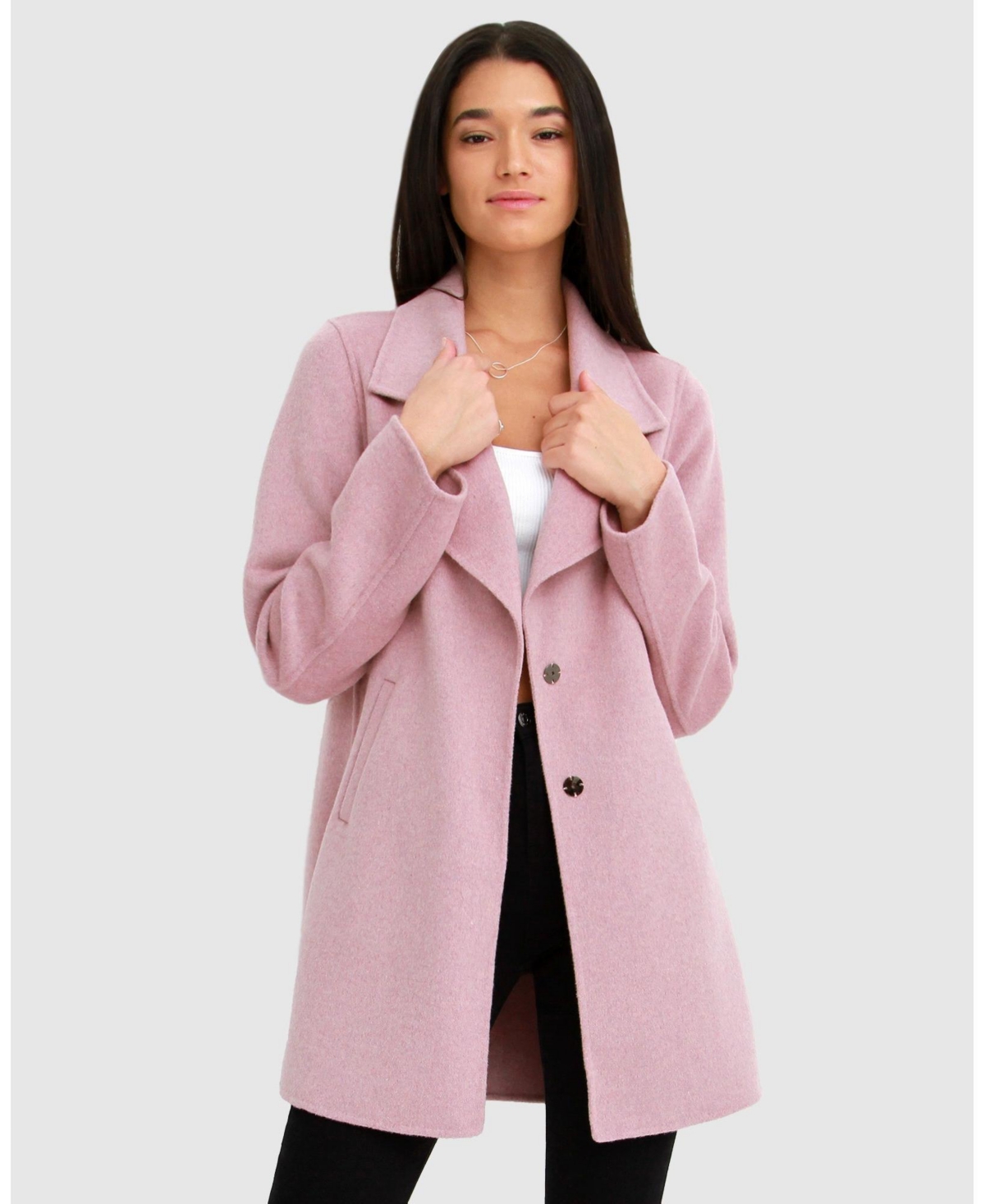Belle & Bloom Exboyfriend Wool Blend Oversized Jacket In Lilac