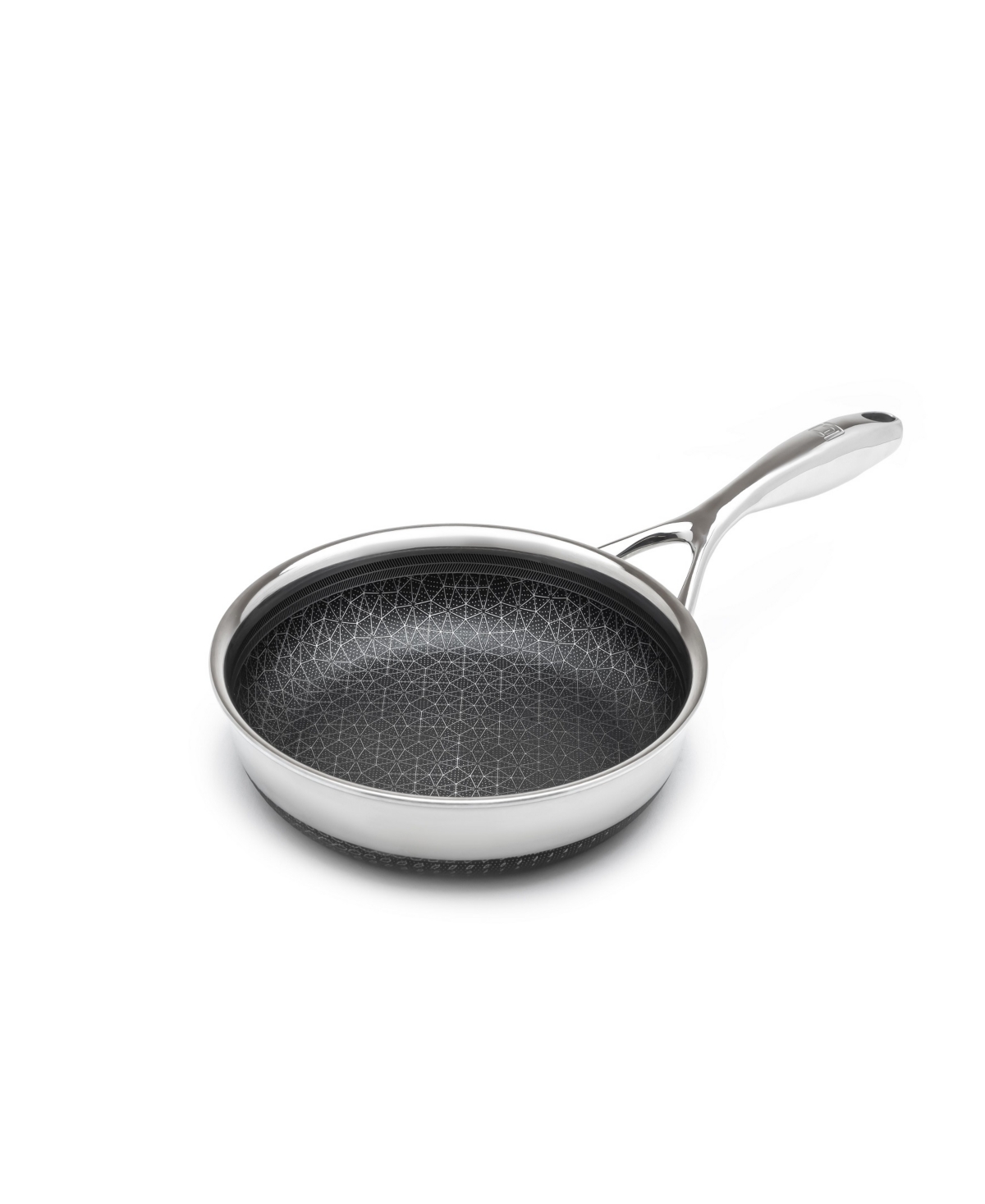 Shop Livwell Diamondclad Stainless Steel Aluminum Core 8" Hybrid Pan In Silver,black