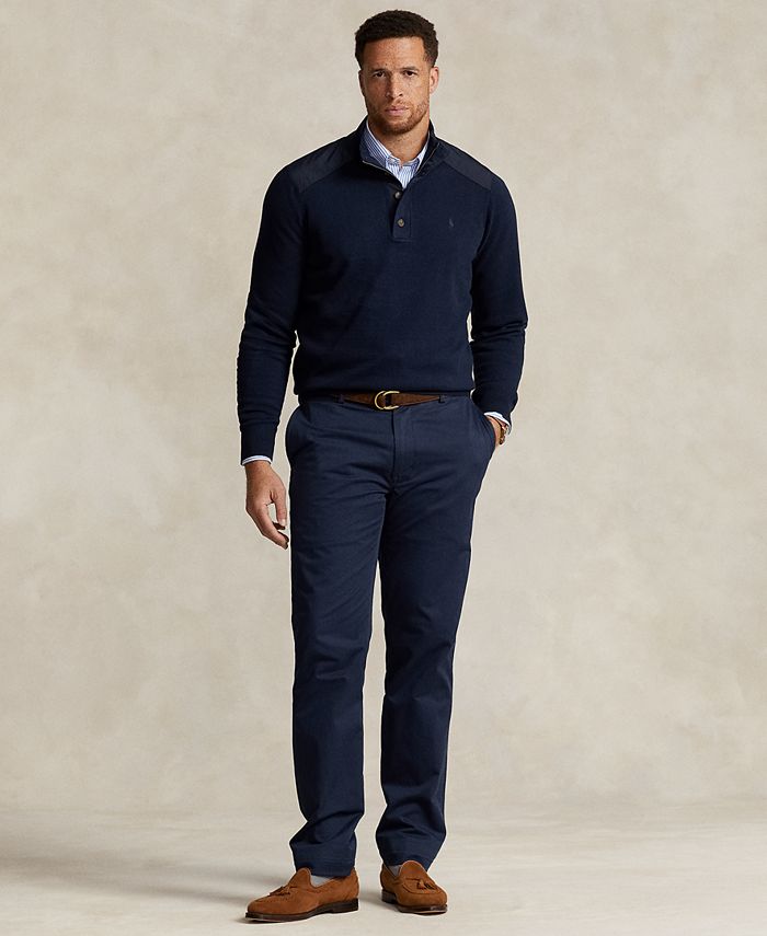 Polo Ralph Lauren Men's Big & Tall Cotton Hybrid Sweater - Macy's