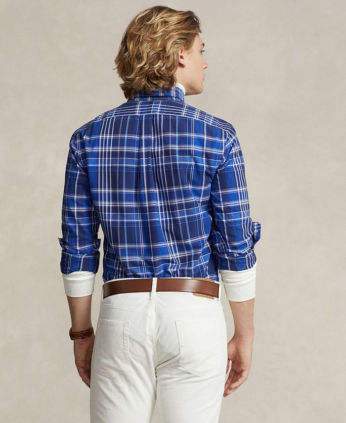 Polo Ralph Lauren Men's ClassicFit Plaid Oxford Shirt Macy's