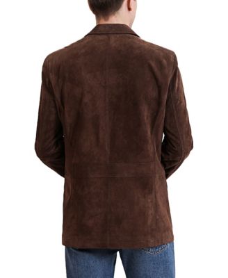 Men Grant 2-Button Suede Leather Blazer
