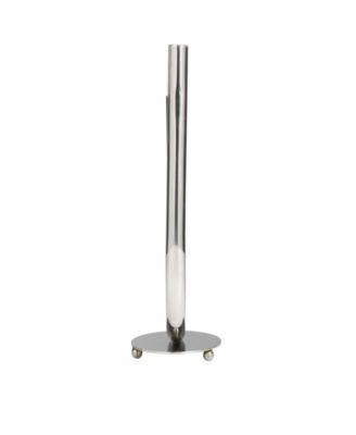 The Novogratz Silver Stainless Steel Metal Abstract U-Shaped Candelabra, 10" x 6" x 14"
