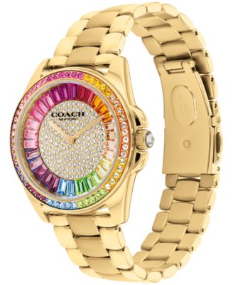 Women's Greyson Rainbow Gold-Tone Stainless Steel Watch 36mm