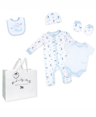 Rock-a-Bye Baby Boutique Baby Boys Layette Gift Bag Set - Dreaming Moon