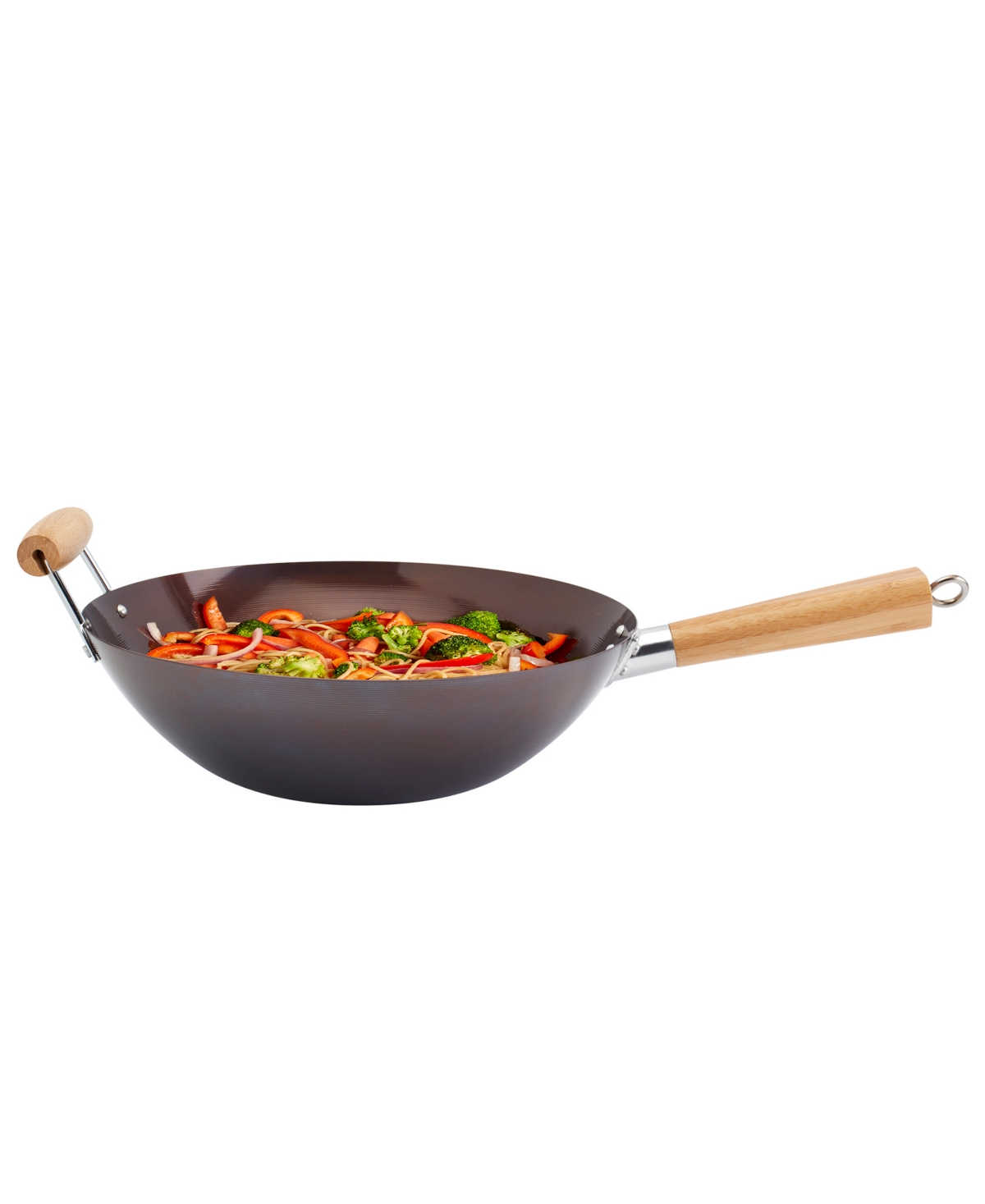 Shop Infuse Asian Carbon Steel 13.75" Wok With Assist Handle In Black