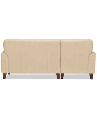 Ashlinn 86" 2-Pc. Pastel Leather Sectional