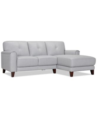 CLOSEOUT! Ashlinn 86" 2-Pc. Pastel Leather Sectional, Created for Macy's
