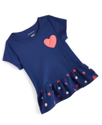 First Impressions - Baby Girls Heart Pocket Short Sleeve T Shirt