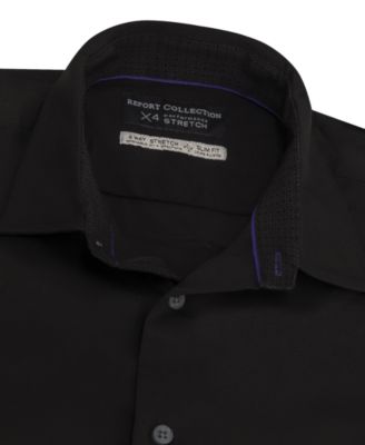 Men's Slim-Fit Solid Woven Shirt