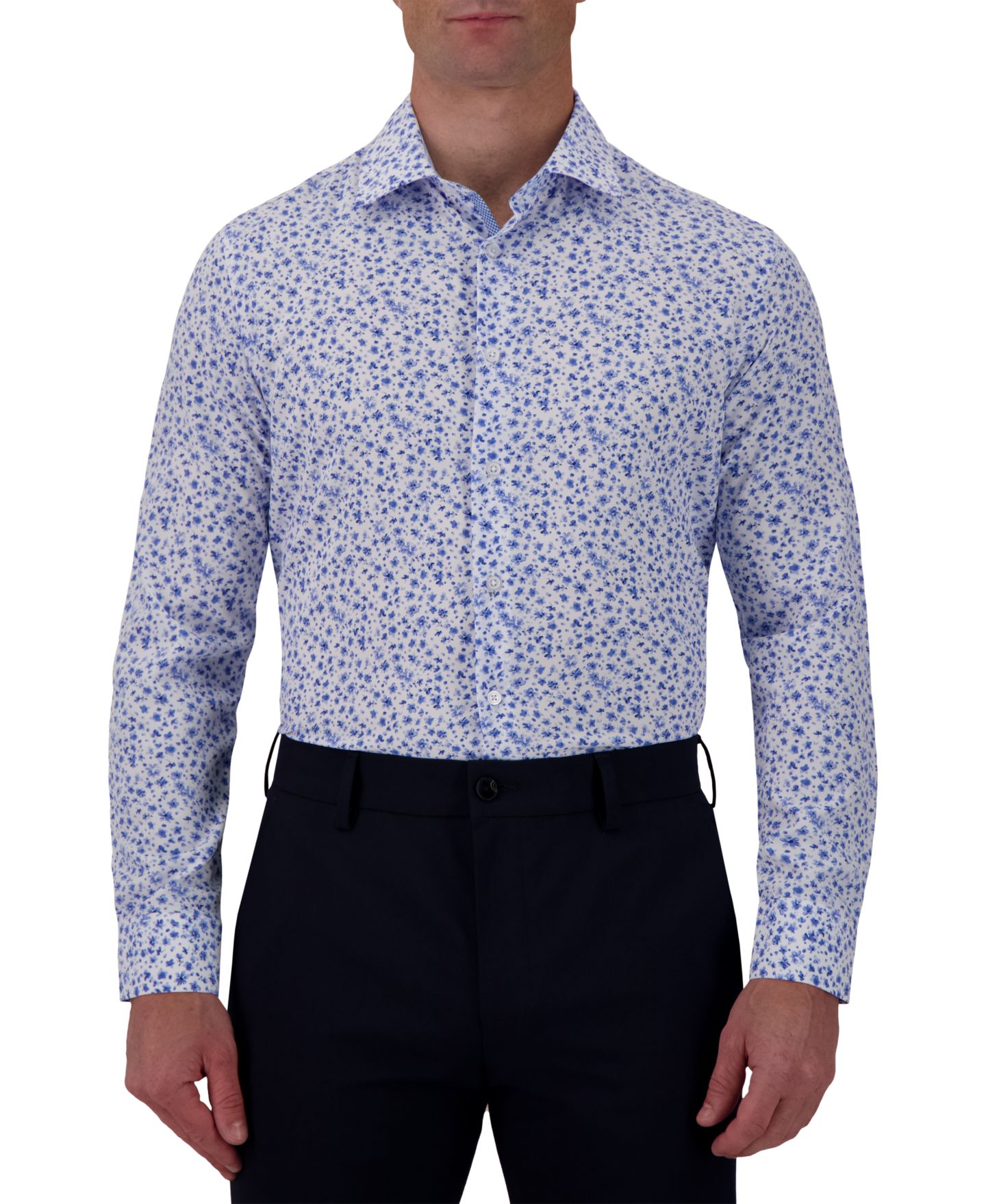 Мужская рубашка Report Collection Slim-Fit Floral-Print, цвет: Синий — фото 1