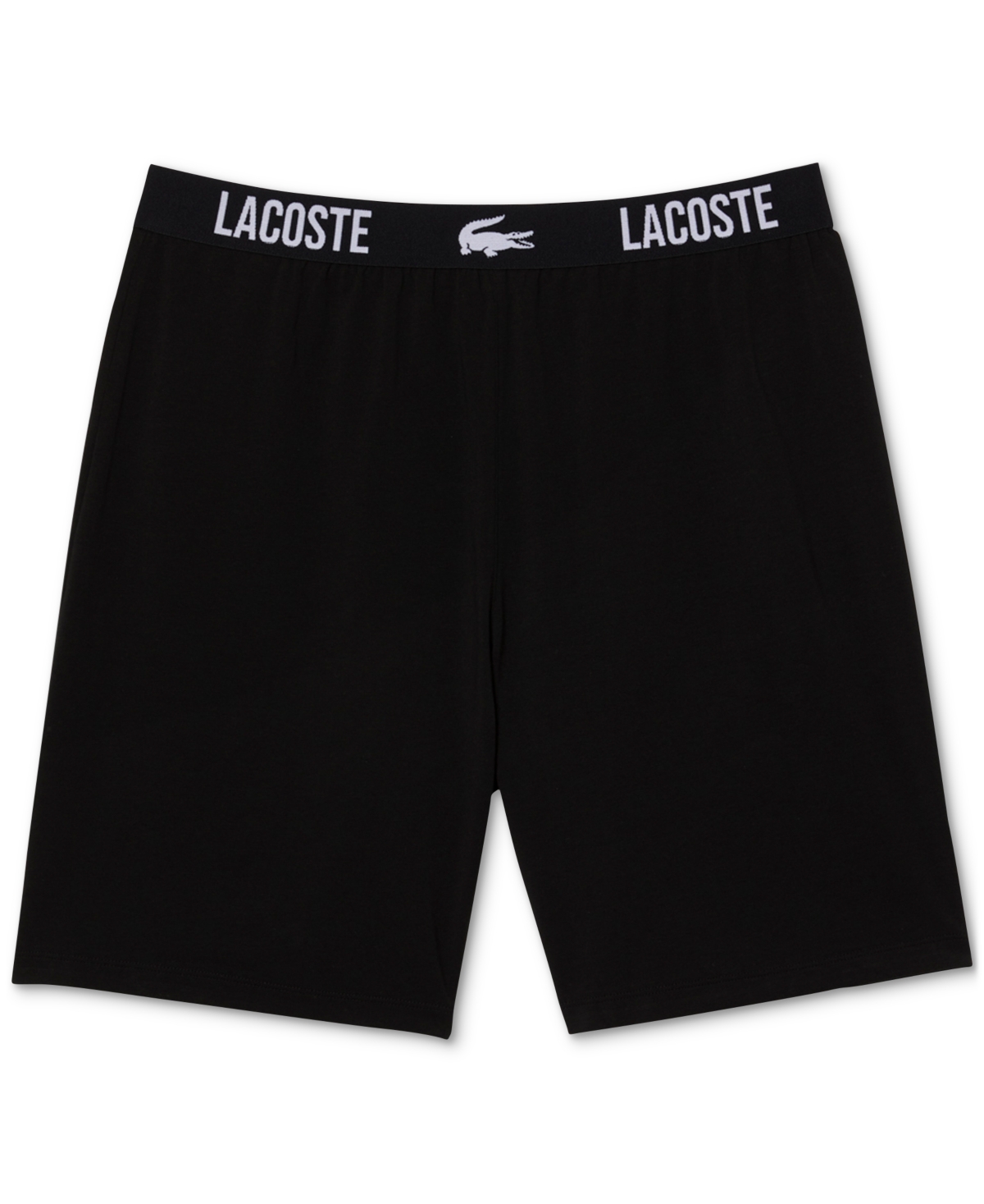 Lacoste Men's Straight Fit Logo Band Pajama Shorts