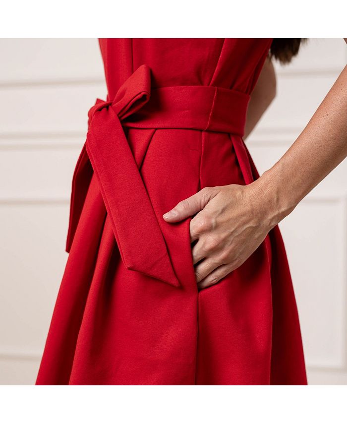 Sleeveless Ponte Skater Dress