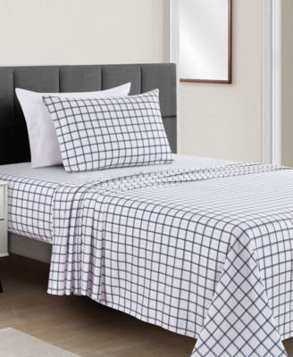 Microfiber Easy Care Printed 3-Pc. Sheet Set, Twin