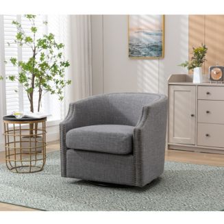 Swivel Chair Living Room Chair - Macy's