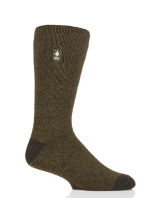 Men's Warmer Twist Crew Socks - Thermal Acrylic Socks Charcoal Grey Size 7-12