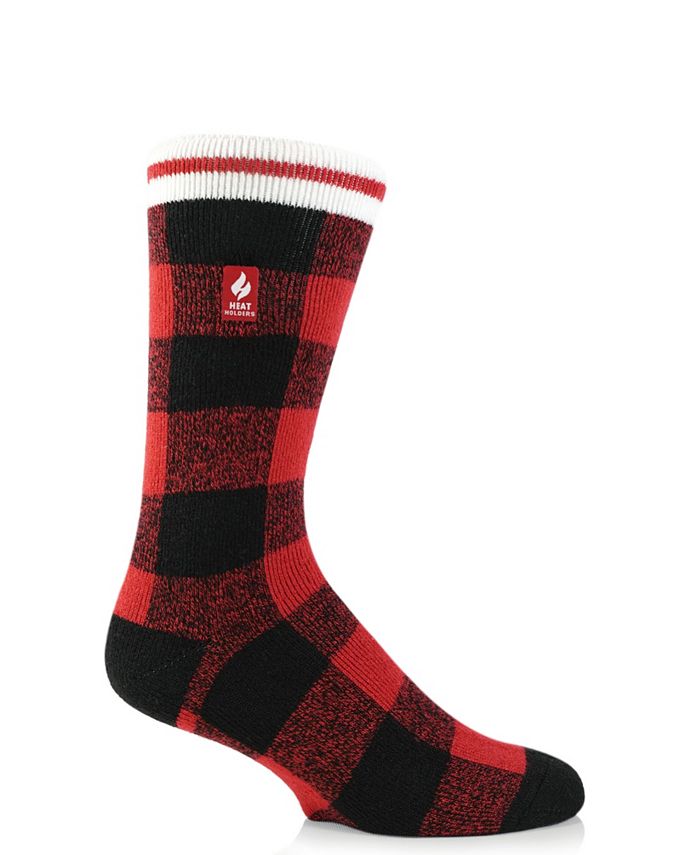 Heat Holders Men's Lite Roy Buffalo Plaid Crew Sock Macy's