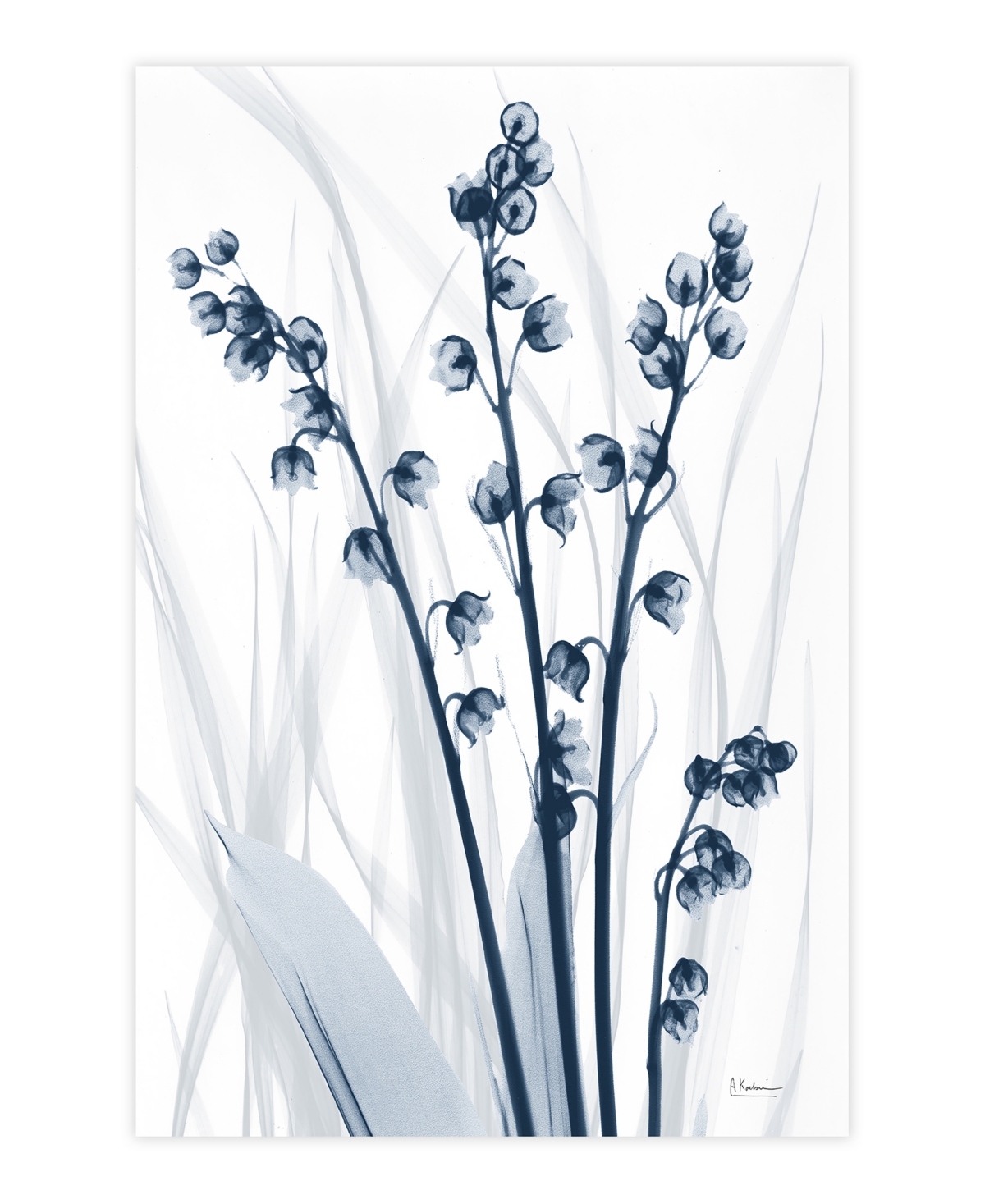 Empire Art Direct "radiant Blues 1" Frameless Free Floating Tempered Glass Panel Graphic Wall Art, 48" X 32" X 0.2"